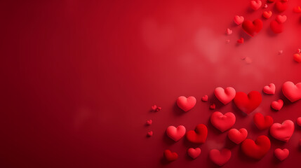 Vibrant Valentine's Day background, hearts background
