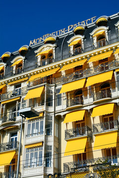 Montreux, Vaud, Switzerland, Europe - Hotel Fairmont Le Montreux Palace And Hotel Gardens Near Miles Davis Hall, Avenue Claude Nobs