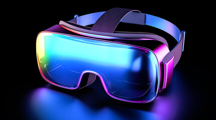 Virtual reality goggles isolated