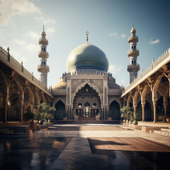 Fototapeta na wymiar The beauty of mosques, Generative AI