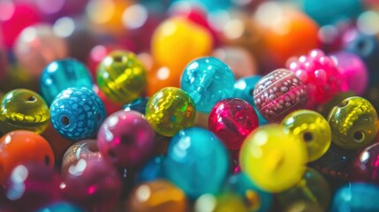 Fototapeta na wymiar close up of colorful beads 