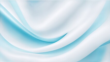 Fototapeta premium Soft pastel blue shiny satin silk swirl wave background