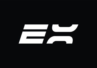 Initial monogram letter EX logo Design vector Template. EX Letter Logo Design. 
