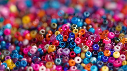 close up of colorful beads - obrazy, fototapety, plakaty