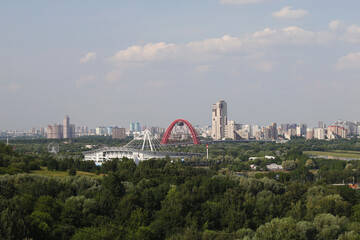 Obraz premium The panorama of Moscow, district Krylatskoe 