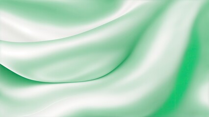 Soft pastel Green shiny satin silk swirl wave background
