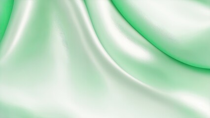 Soft pastel Green shiny satin silk swirl wave background