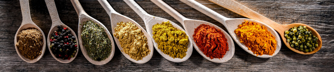 Composition with assortment of spices and herbs