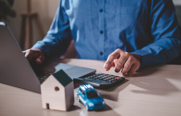 Fototapeta premium investment, asset, tax, insurance, property, estate, finance, money, real, loan. real estate, make a contract for hire purchase and sale of a house. and home insurance contracts, home mortgage loan.