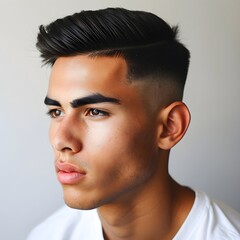 Male model with fade haircut