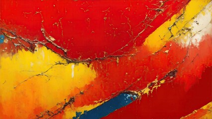 abstract rough red and multicolored oil brushstroke painting texture background