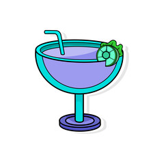 lemon drink cartoon doodle art. hand draw illustration