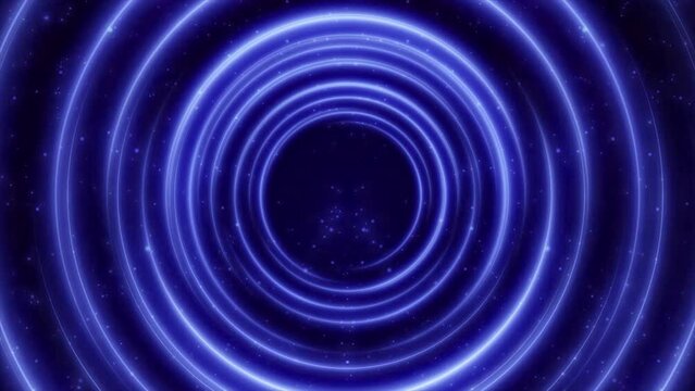 Blue purple abstract circular radial Tunnel lines background, Data flow