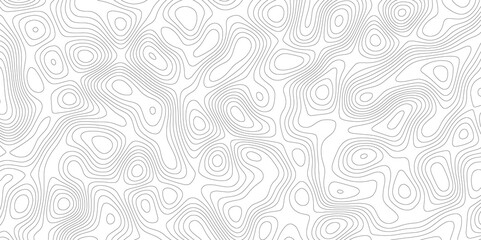 Topographic map background geographic line map with elevation assignments. Modern design with White background with topographic wavy pattern design.paper texture Imitation of a geographical map shades