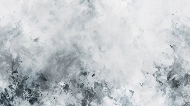 White watercolor background painting with cloudy distressed texture and marbled grunge, soft gray or silver vintage colors