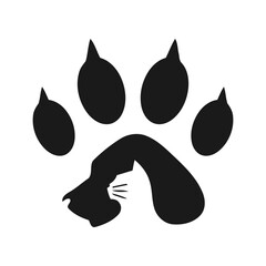Cat paw vector image