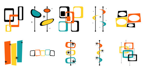 Retro Vintage Mid-Century Set