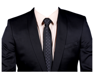 Mens Formal Striped Suit For Passport Size Photo,  Mens Office Suit Half Body Transparant Background Tie Coat