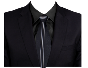 Mens Formal Striped Suit For Passport Size Photo,  Mens Office Suit Half Body Transparant Background Tie Coat