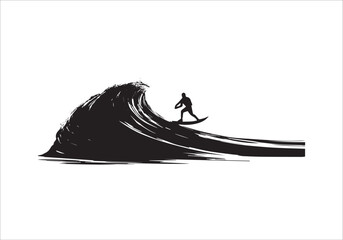 Silhouette surfer  Vector, surfers vector, and  Art graphics, Surfer Vector Art