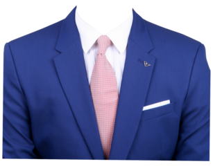 Mens Formal Striped Suit For Passport Size Photo,  Mens Office Suit Half Body Transparant Background Tie Coat