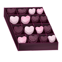 heart shaped box with chocolates