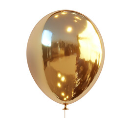a gold balloon isolated
