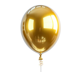 a gold balloon isolated