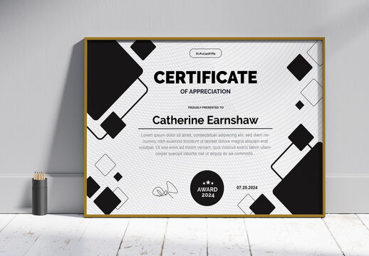 Certificate Template Layout