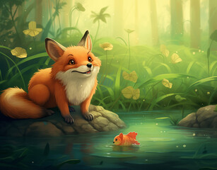 fox in the forest