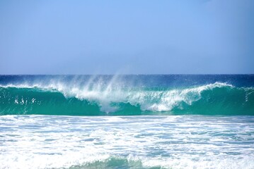 breaking waves of the Atlantic in windy conditions, Ocean, Water, Sea