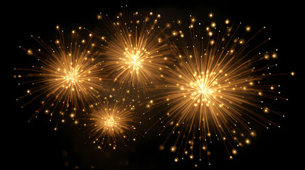Obraz premium Beautiful creative holiday background with fireworks and sparkles