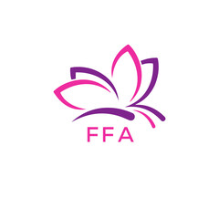 FFA Letter logo design template vector. FFA Business abstract connection vector logo. FFA icon circle logotype.

