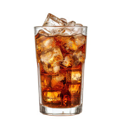 cola glass Isolated on transparent background. Generative AI