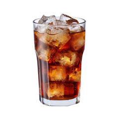 cola glass Isolated on transparent background. Generative AI