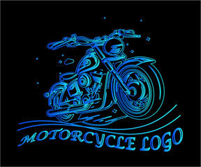 Motorcycle Shop Logo , Neon Light 