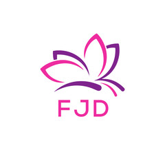 FJD Letter logo design template vector. FJD Business abstract connection vector logo. FJD icon circle logotype.
