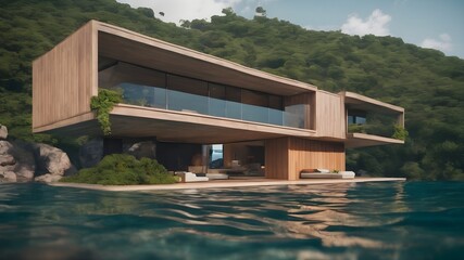 Home in Underwater Background Very cool