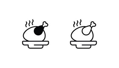 Chicken icon design with white background stock illustration