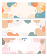 Design banner frame background .Colorful poster background vector illustration.Exotic plants, branches,art print for beauty, fashion and natural products,wellness, wedding and event.