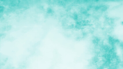 Mint abstract watercolor texture background. Green watercolour brush splash pattern. Pastel color background in paper art style. Vector turquoise illustration design