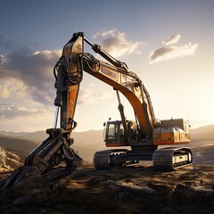A gargantuan excavator, Generative AI