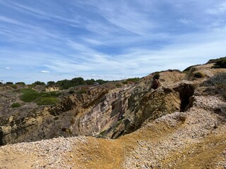 Hiking in the mountains, hills, no people