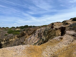Hiking in the mountains, hills, no people