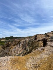 Hiking in the mountains, hills, no people