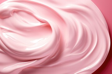 Smear of Natural Moisturizer in Pink Background. Cream for Face and Body Skin Care