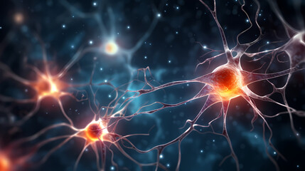 Virus cells abstract science concept, medical research background