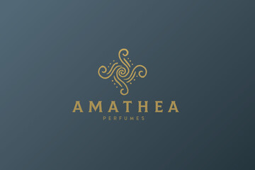 Celestial logo design, Star logotype, Planet, Space, Universe, Minimal Minimalistic, Sun, Rays, Satelite emblem. Vector illustration