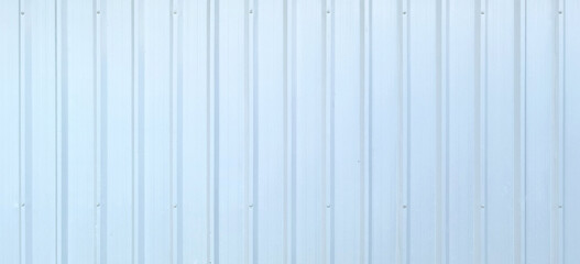 Panorama of White Corrugated metal texture surface or galvanize steel background.