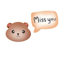 Bear say miss you